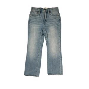 Madewell Slim Demi Boot Jeans Womens 25P Petite Denim Light Wash
